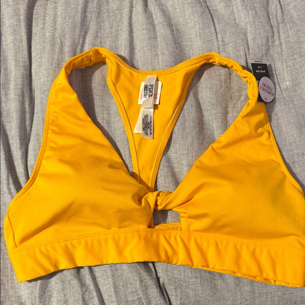 Yellow Women's sports bra
